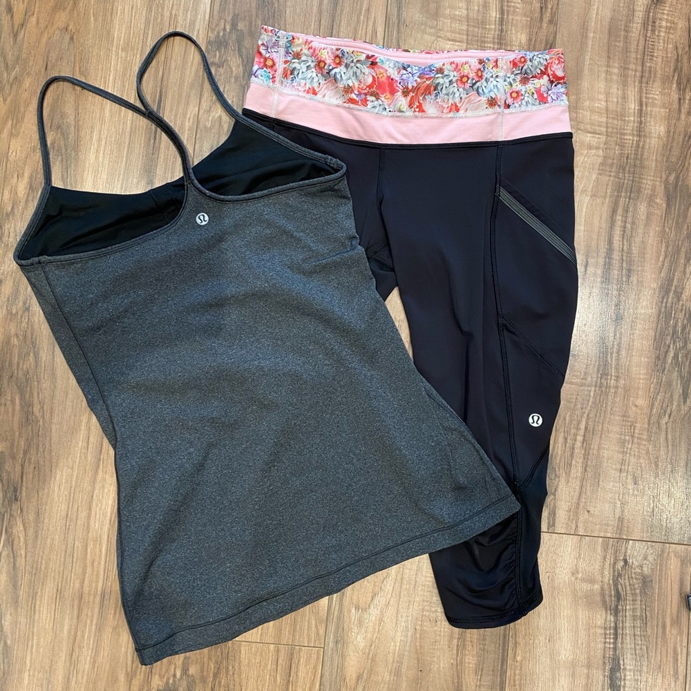 Lululemon succulent capri yoga pants